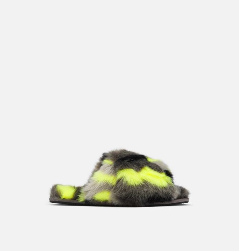 Womens Slippers Black/Green - Sorel Go™ - Mail Run - 793280-SNC